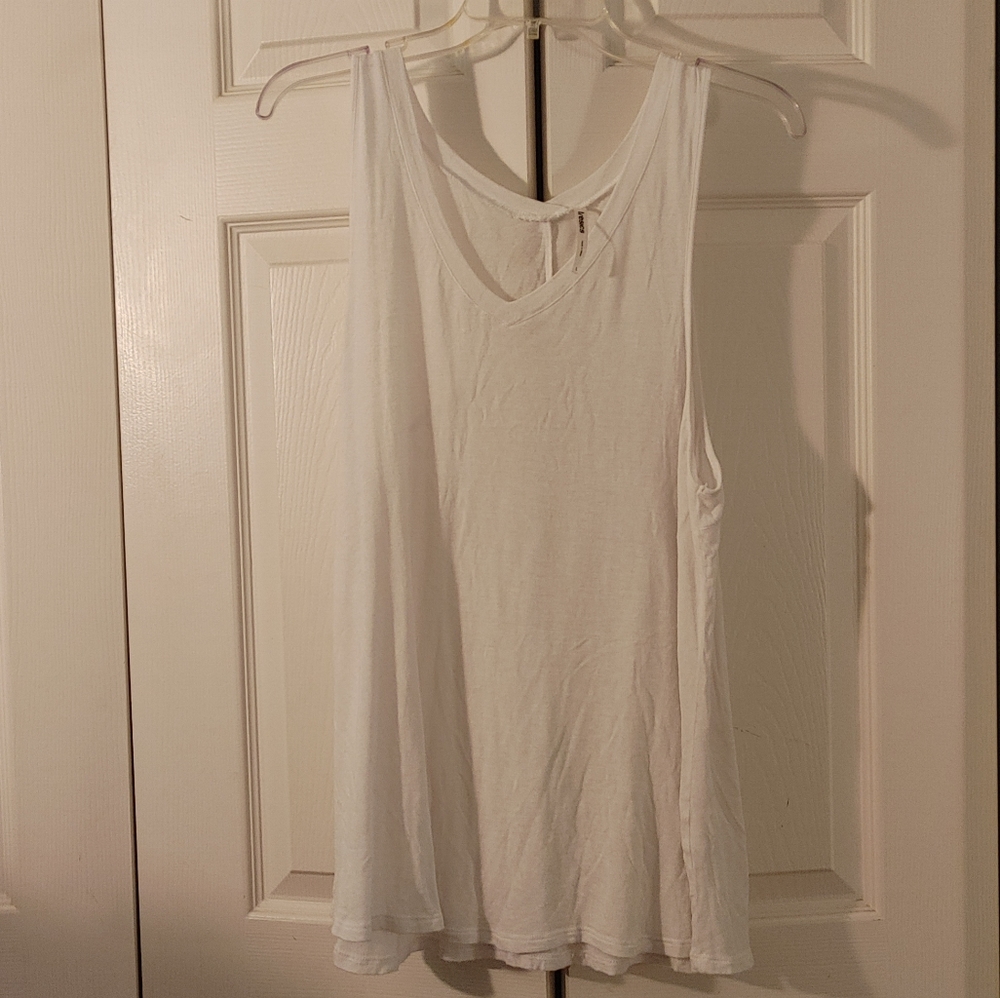 White flowy tank